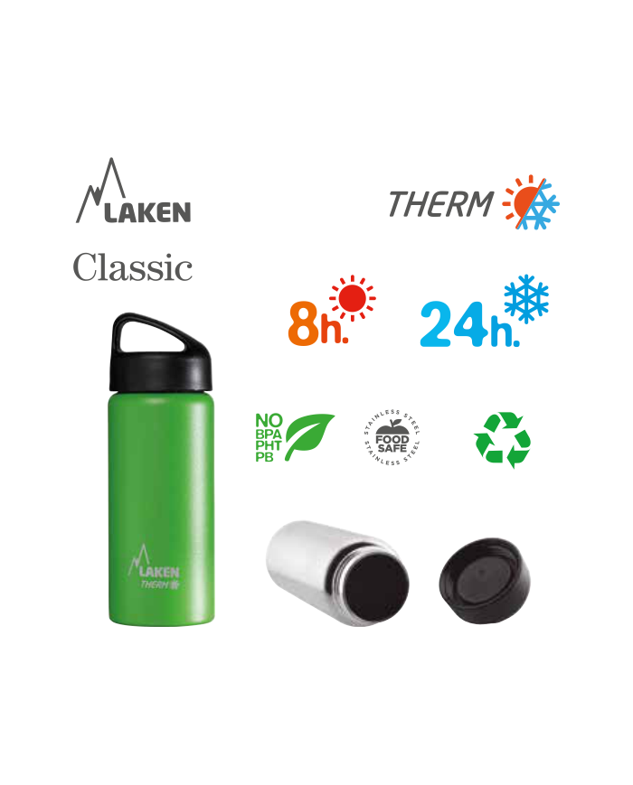 St. steel thermo bottle 18/8&nbsp; - 0,75L&nbsp; - White