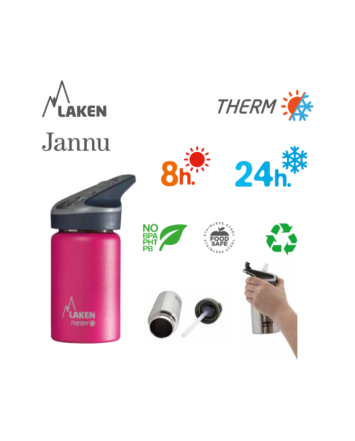 Screw cap for wide neck st. steel thermo bottles