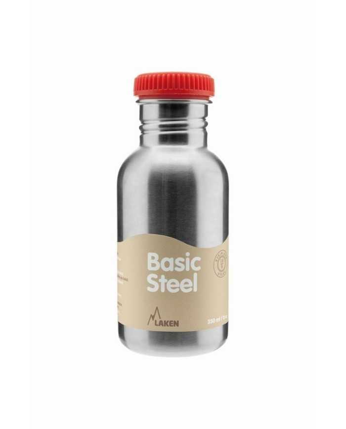 Stainless steel bottle 0,50L red cap