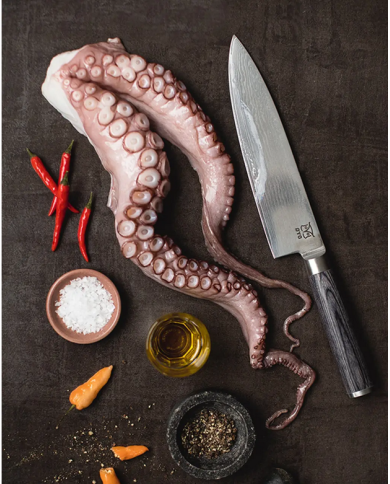 OYO OPAL DAMASCUS CHEF'S KNIFE 