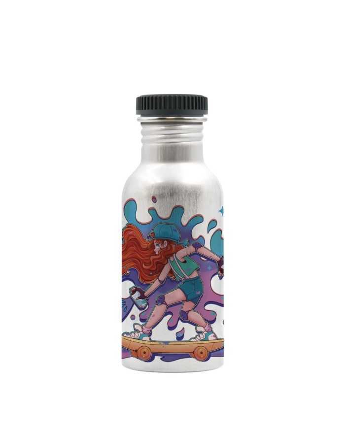 Alu. bottle 0,6 L. Plain cap - Skate