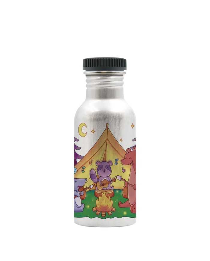 Alu. bottle 0,6 L. Plain cap - Animal camping