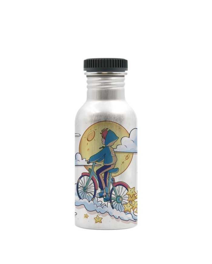 Alu. bottle 0,6 L. Plain cap - Go to the moon