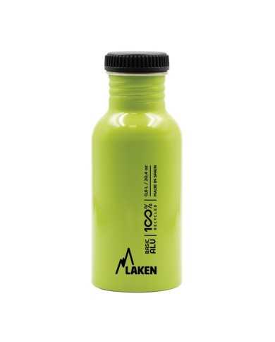 Alu. bottle Basic Alu 0,60 L. Plain cap - Apple green