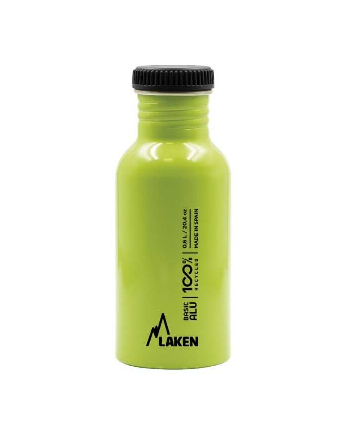 Alu. bottle Basic Alu 0,60 L. Plain cap - Apple green
