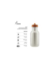 St. steel water bottle Flow cap 0,5L Fromage