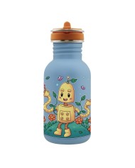 St. steel water bottle Flow cap 0,5L Eco robot