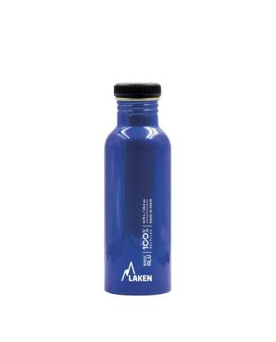 Alu. bottle Basic Alu 0,75 L. Plain cap - Blue