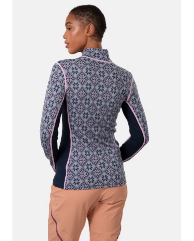 Rose Half Zip Baselayer Top - 100% Merino Wool