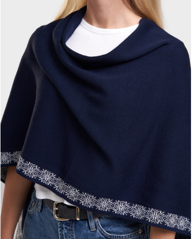 Vilo multi-wear jacquard knit poncho
