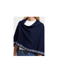 Vilo multi-wear jacquard knit poncho