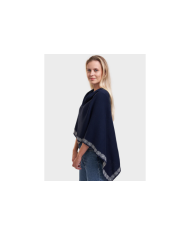 Vilo multi-wear jacquard knit poncho