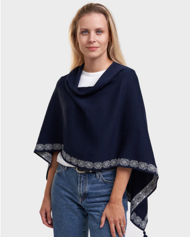 Vilo multi-wear jacquard knit poncho