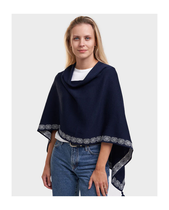 Vilo multi-wear jacquard knit poncho