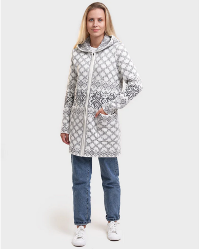 Varbla woolen zipper hooded coat