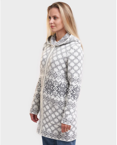 Varbla woolen zipper hooded coat