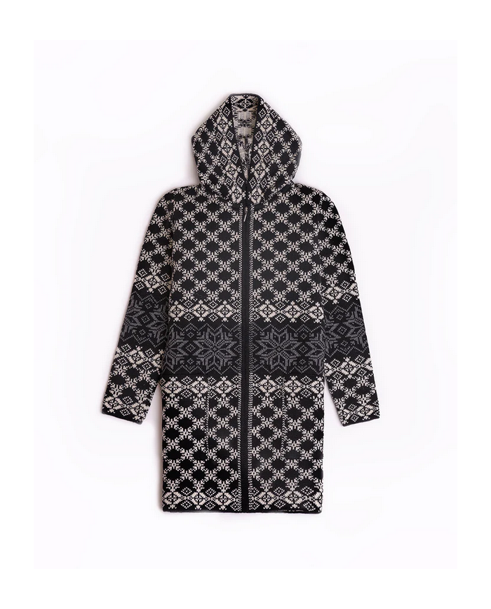 Varbla woolen zipper hooded coat