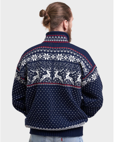 Reindeer zipper cardigan