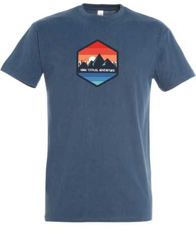 Pánske bavlnené tričko - Adventure šesťuholník