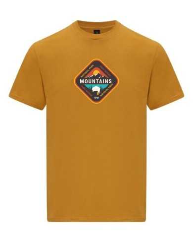 Pánske bavlnené tričko - Mountains kosoštvorec