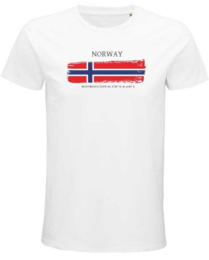 Pánske bavlnené tričko - Vlajka Nórska