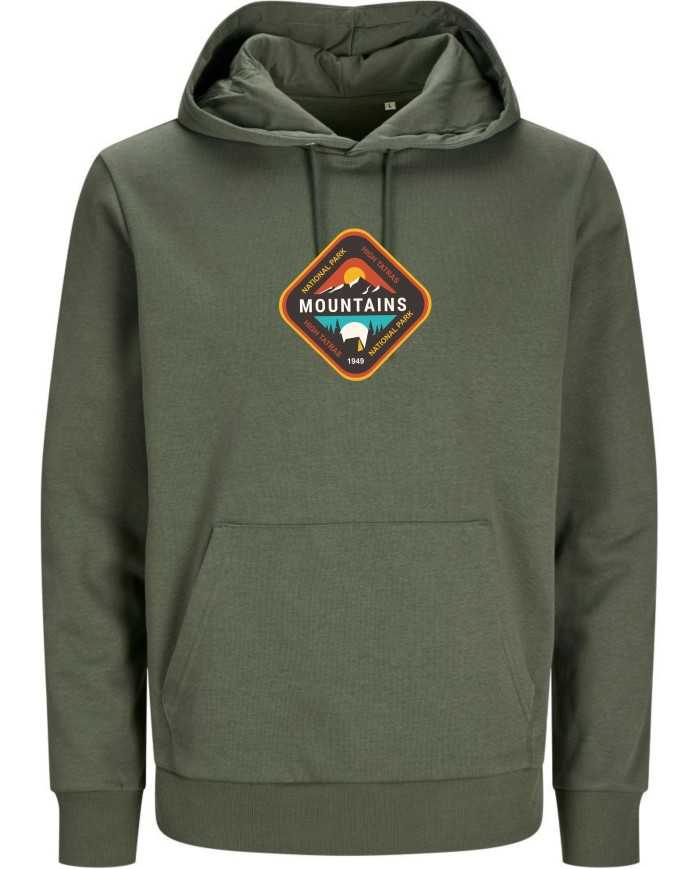 Pánska mikina s kapucňou - Kosoštvorec