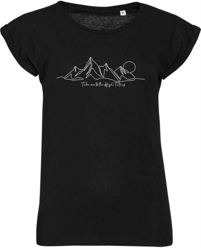 Dámske bavlnené tričko - Línia hôr