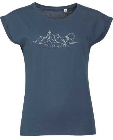 Dámske bavlnené tričko - Línia hôr