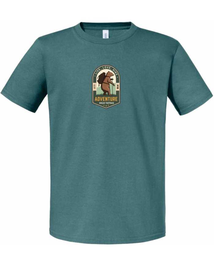 Detské bavlnené tričko - Turista medveď