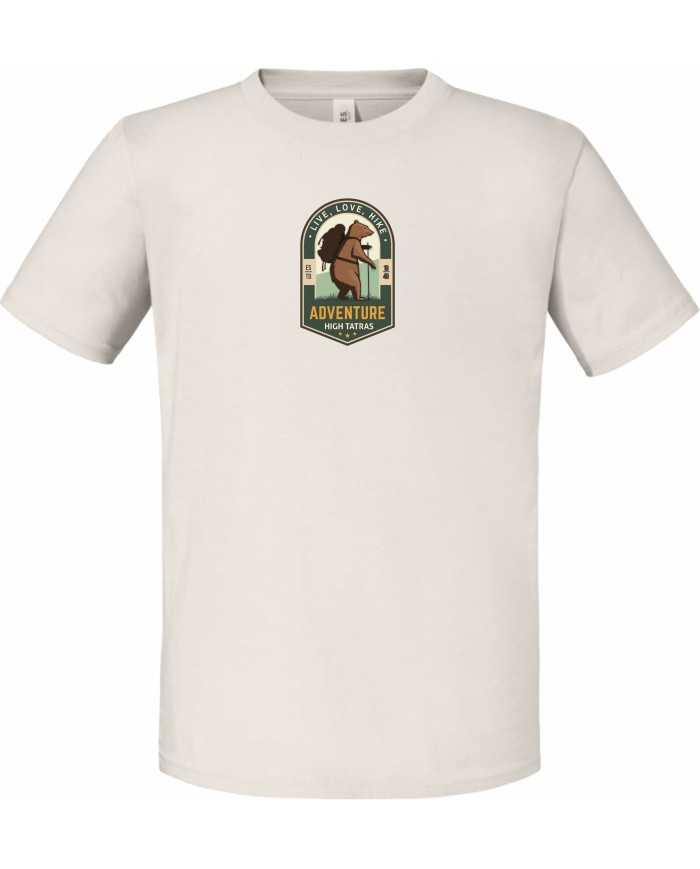 Detské bavlnené tričko - Turista medveď