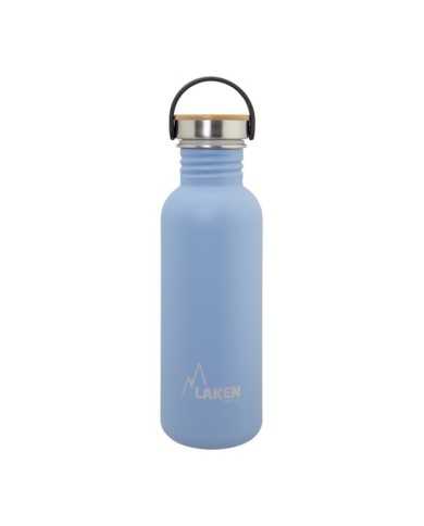 Basic Steel Bottle 750ml ,Bamboo S/S Cap - Blue