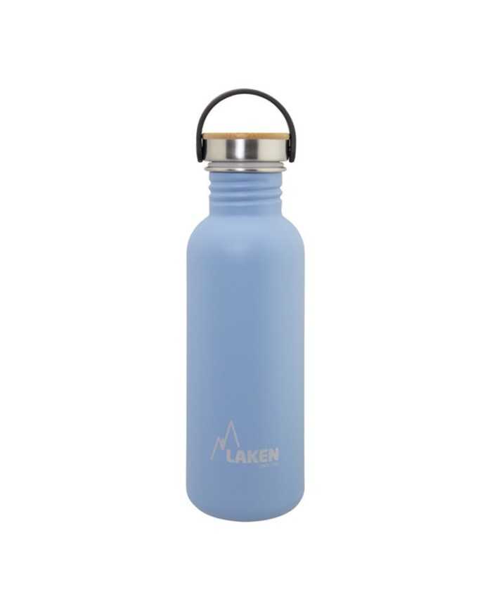 Basic Steel Bottle 750ml ,Bamboo S/S Cap - Blue