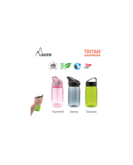 LAKEN TRITAN SUMMIT PLASTIC BOTTLE 450ML GREY BPA FREE