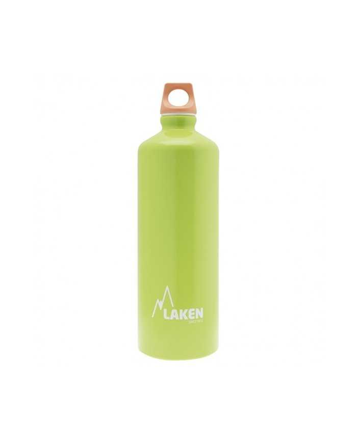Alu. Bottle Futura 1 L.-Pink Cap -Green Bot.
